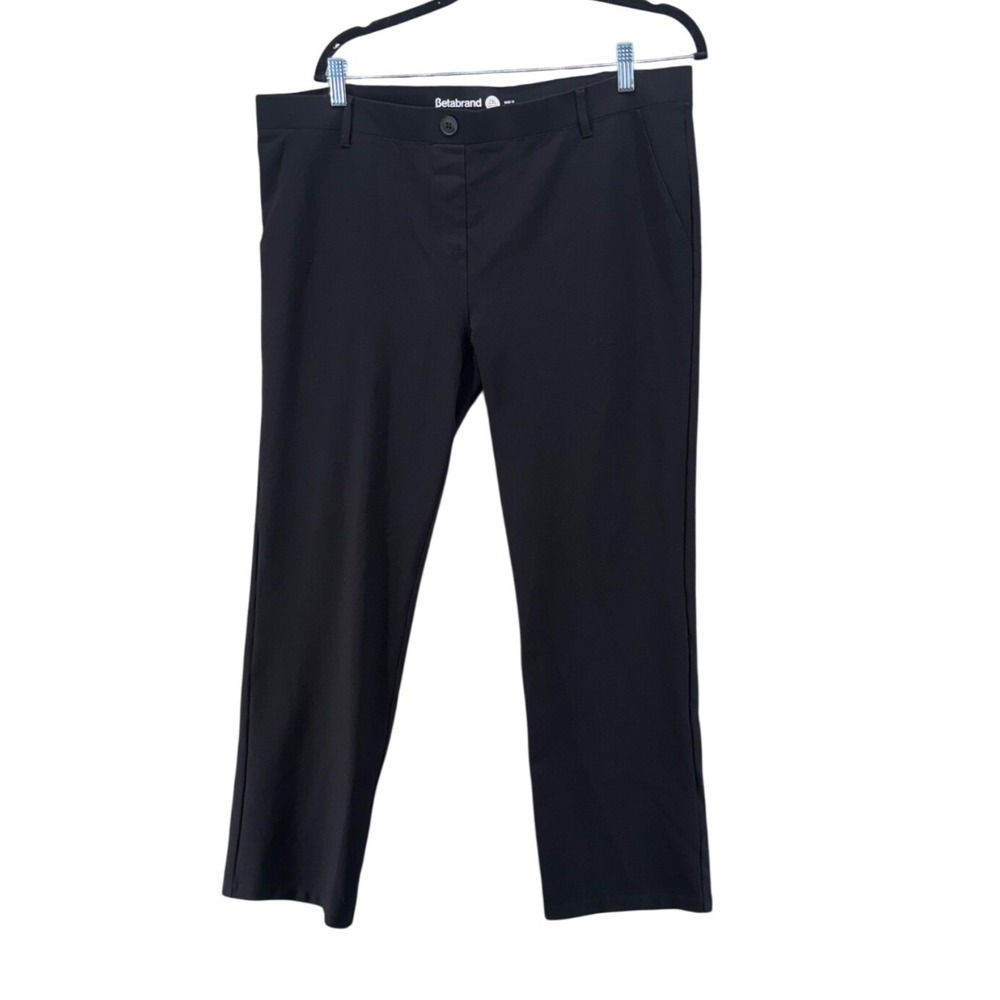 Betabrand Womans Pull On Pants 2XLP Cropped Basic Simple Transition Career Work